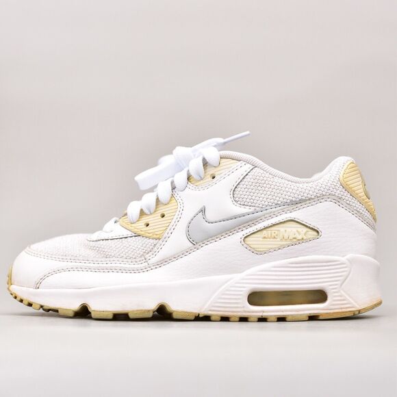 Nike Air Max 90 Mesh SE Youth Kids Size 5Y Women 6.5  Sneakers AA0570 100 White - Picture 2 of 9